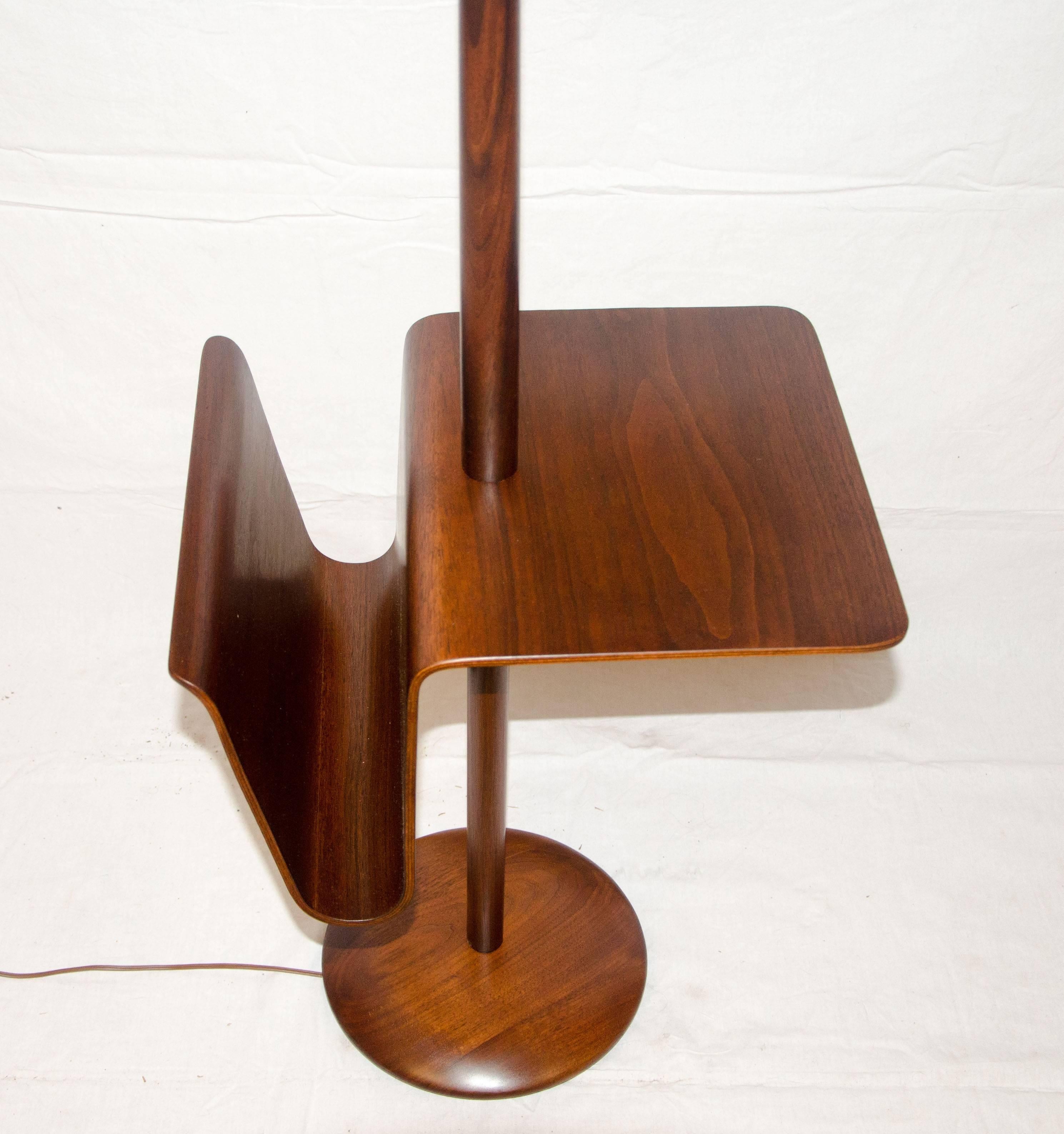 floor lamp with magazine rack