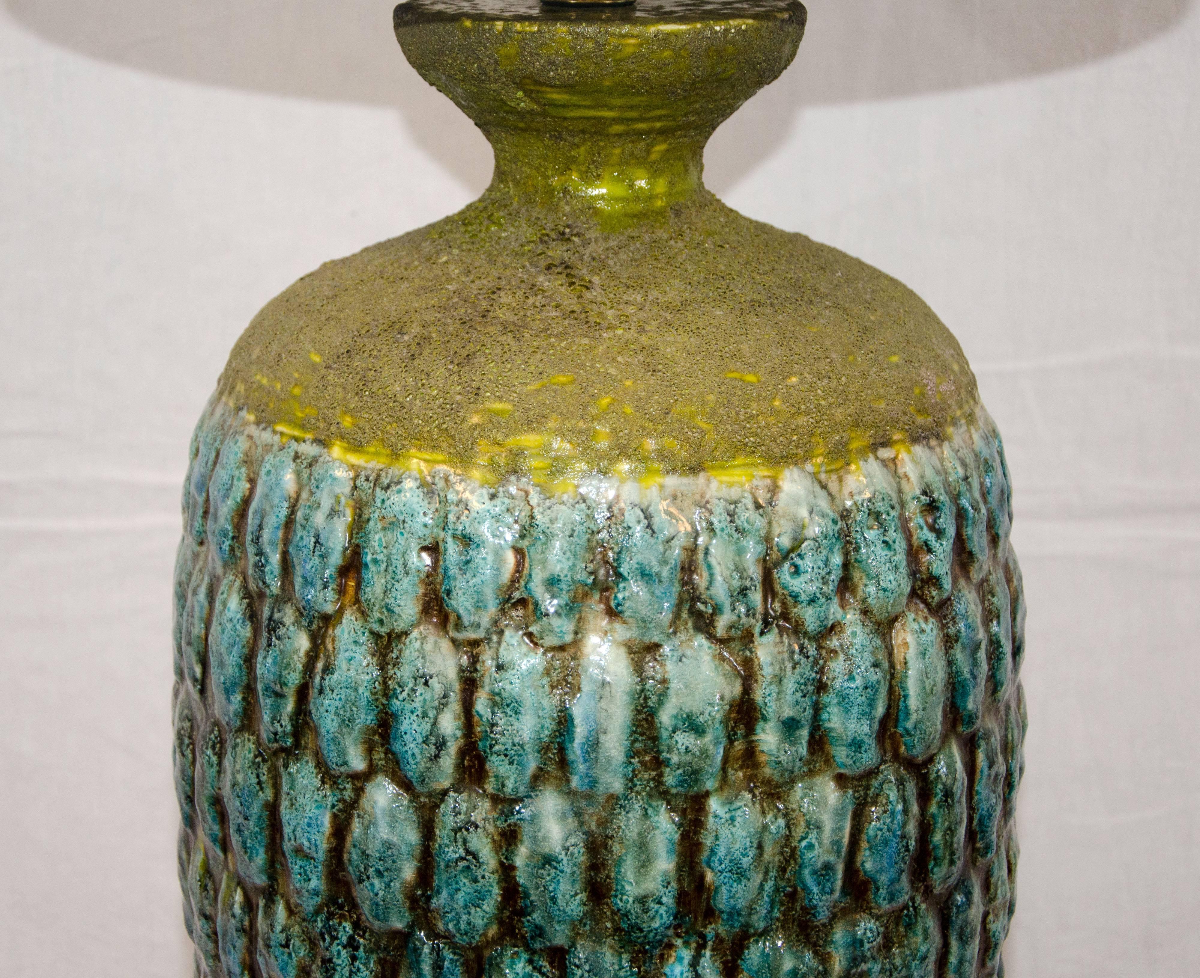 studio pottery lamp