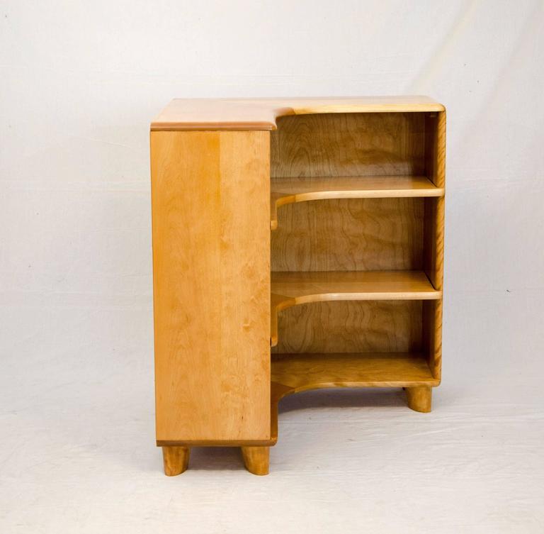 Mid Century Heywood Wakefield Corner Bookcase Or Cabinet At 1stdibs Corner Bookcase With Two Adjule Shelves Manufactured By The Heywood Wakefield Company From 1947