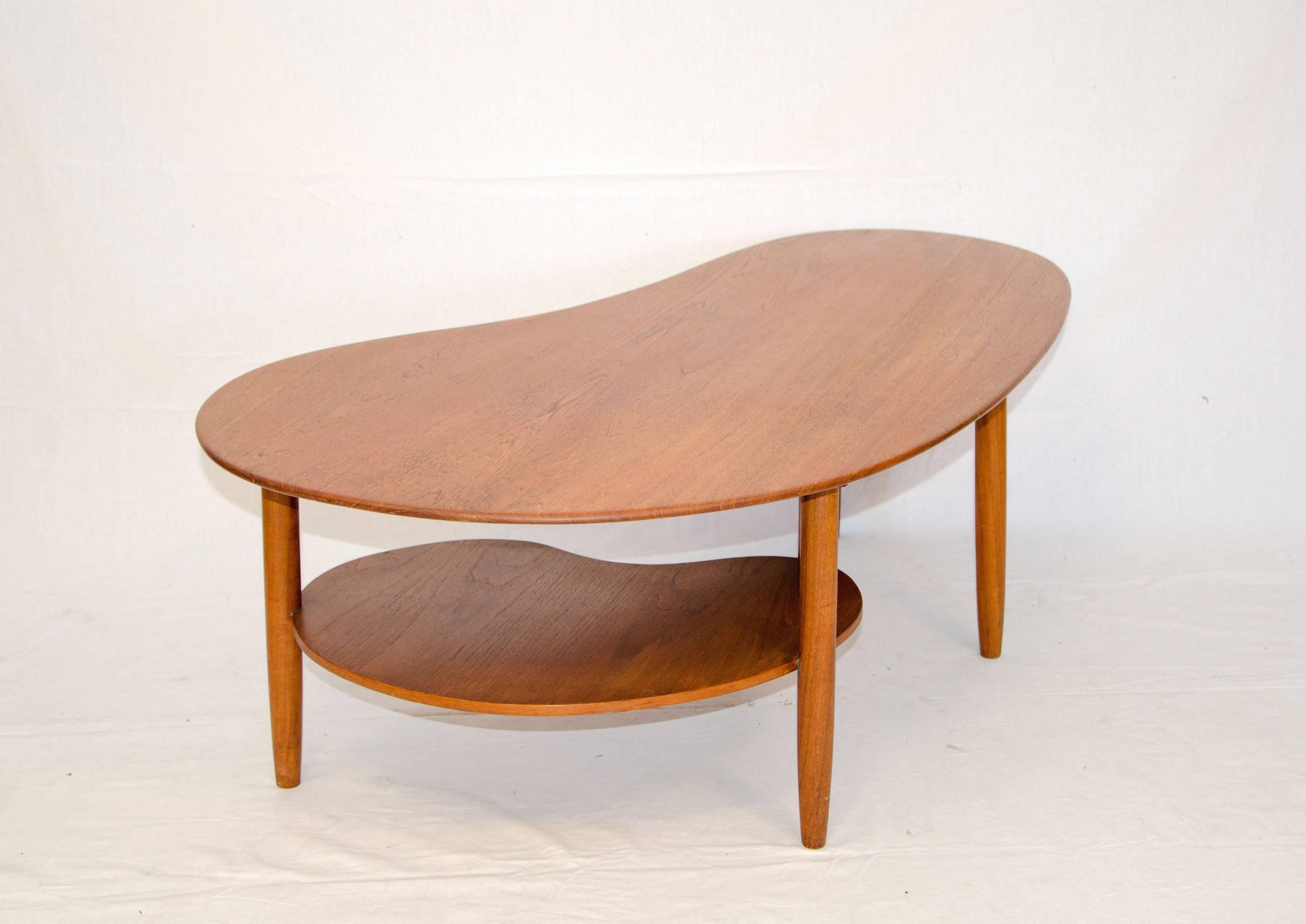 kidney bean shaped coffee table