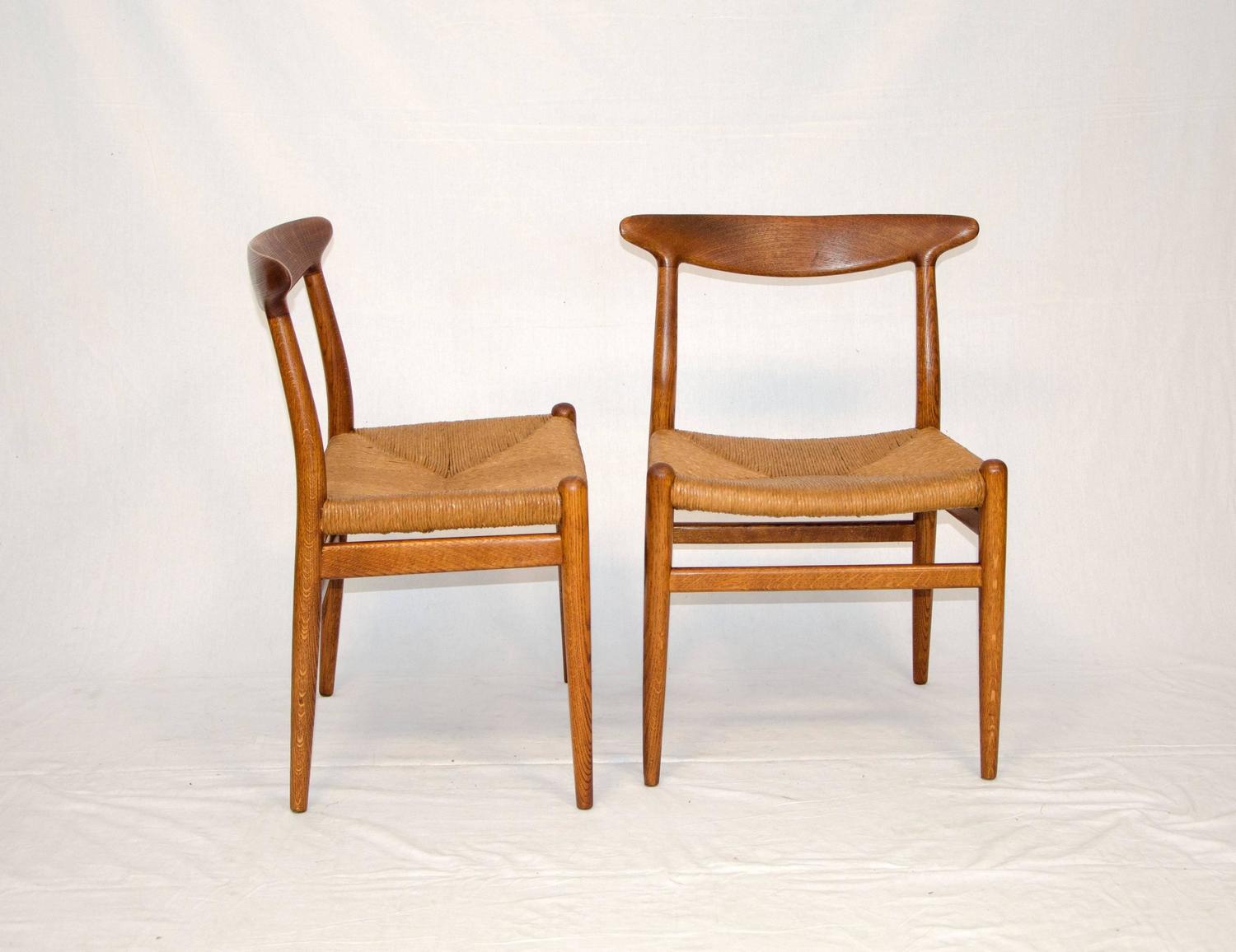 Set of Eight Hans Wegner Dining Chairs, Model W2 by C. M ...