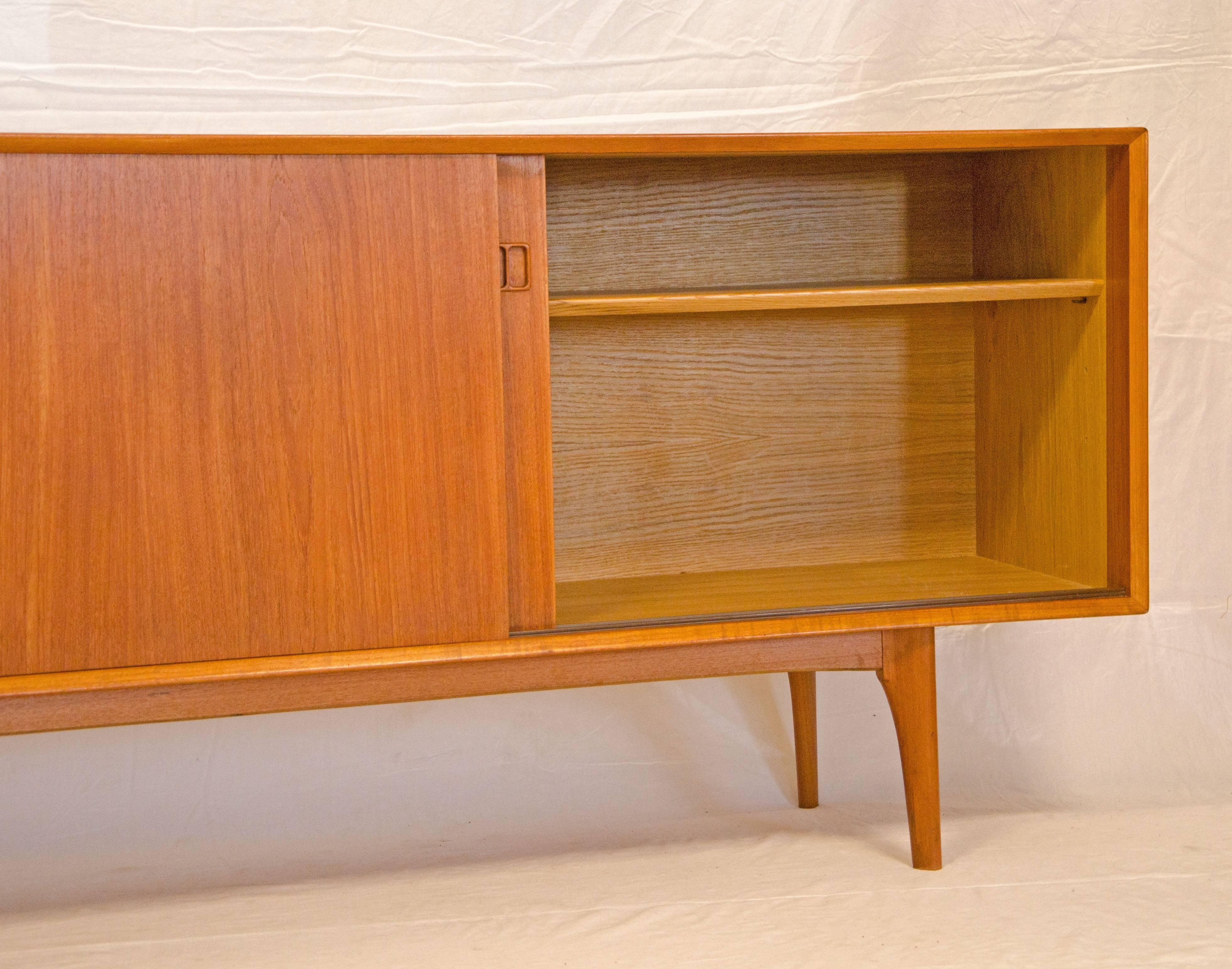 Danish Teak Credenza or Sideboard In Good Condition In Crockett, CA