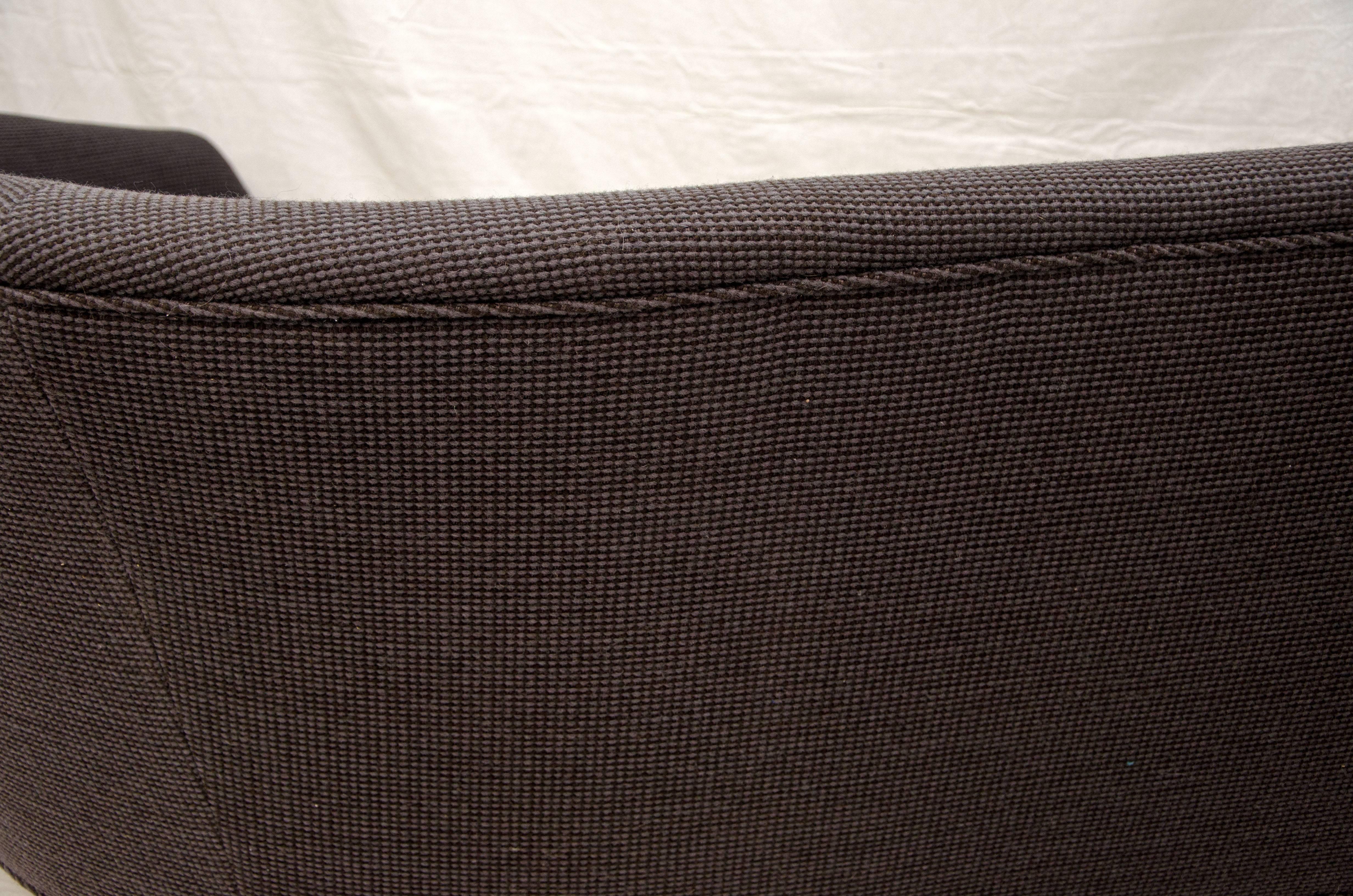Italian Curved Sofa, Knoll Fabric, Attributed to Gio Ponti 1