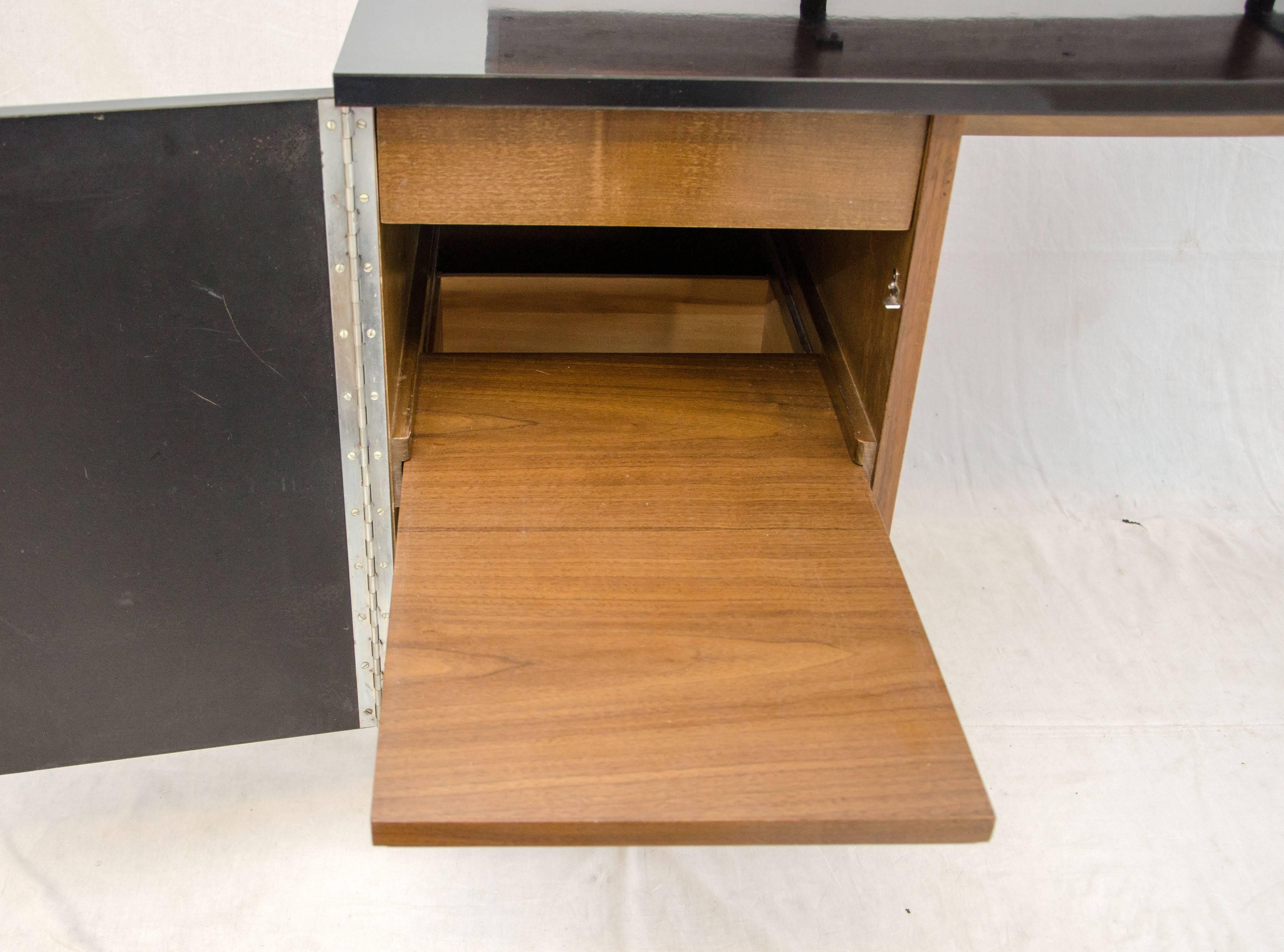 Iron Rare Mid-Century Modern Desk by Greta Grossman for Glenn of California