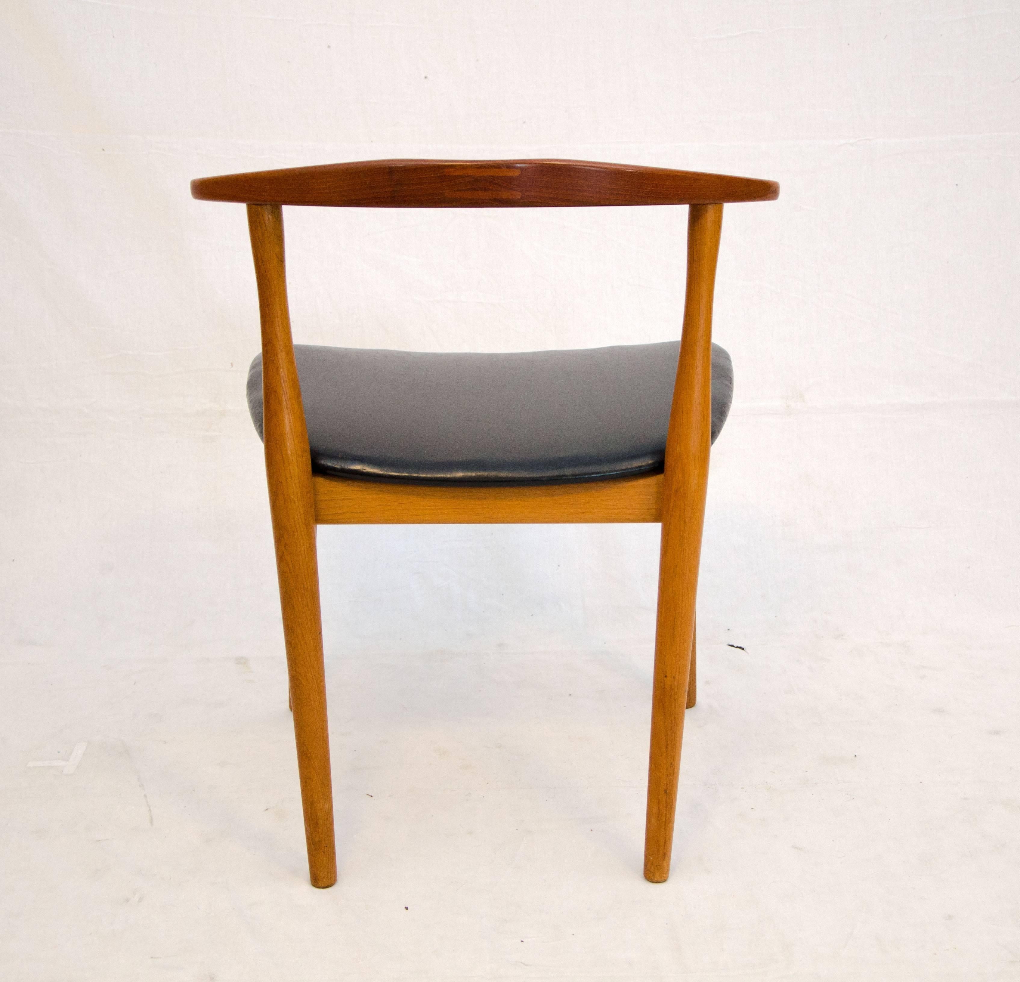 20th Century Danish Teak Desk or Occasional Chair by Architekt Kjærnulf for Bruno Hansen