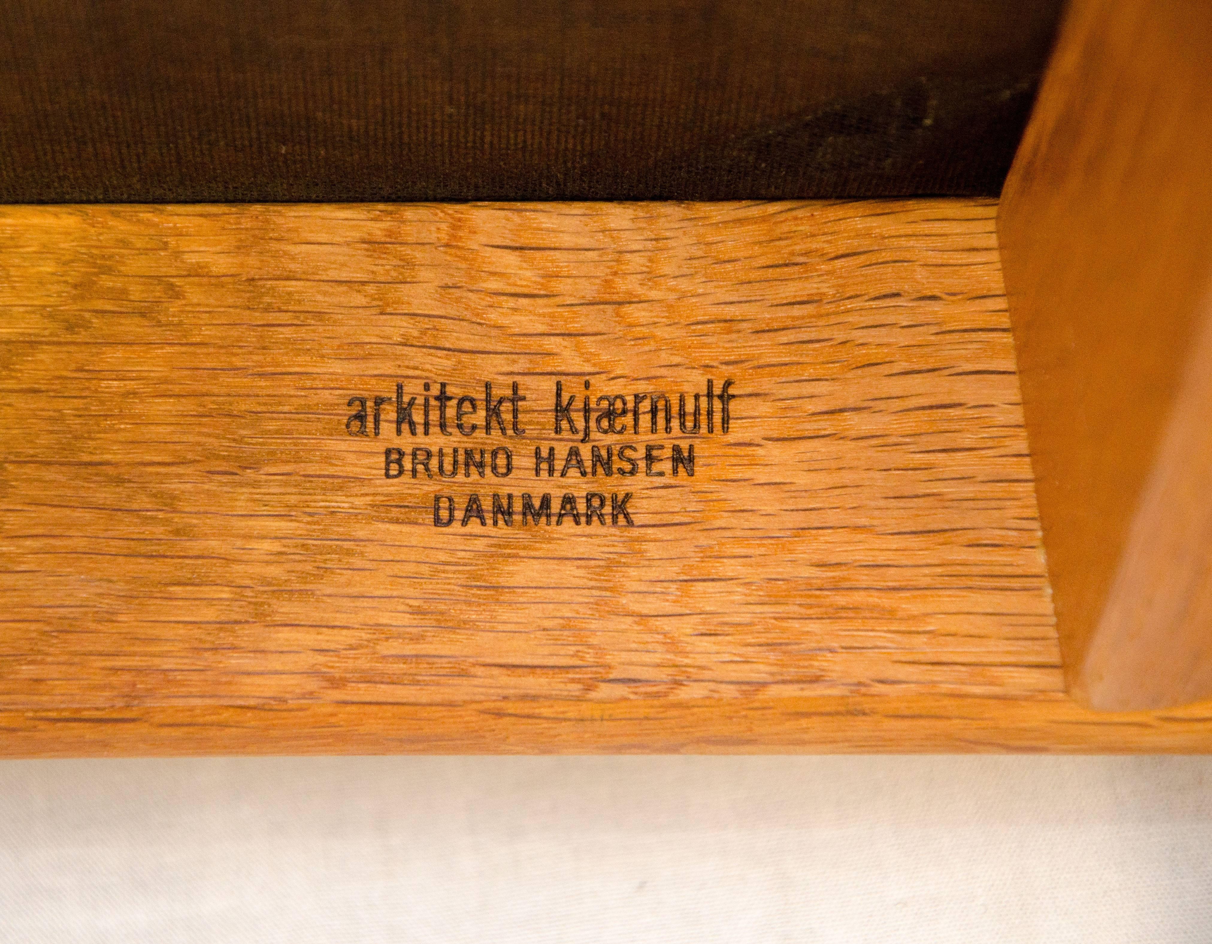 Danish Teak Desk or Occasional Chair by Architekt Kjærnulf for Bruno Hansen 2