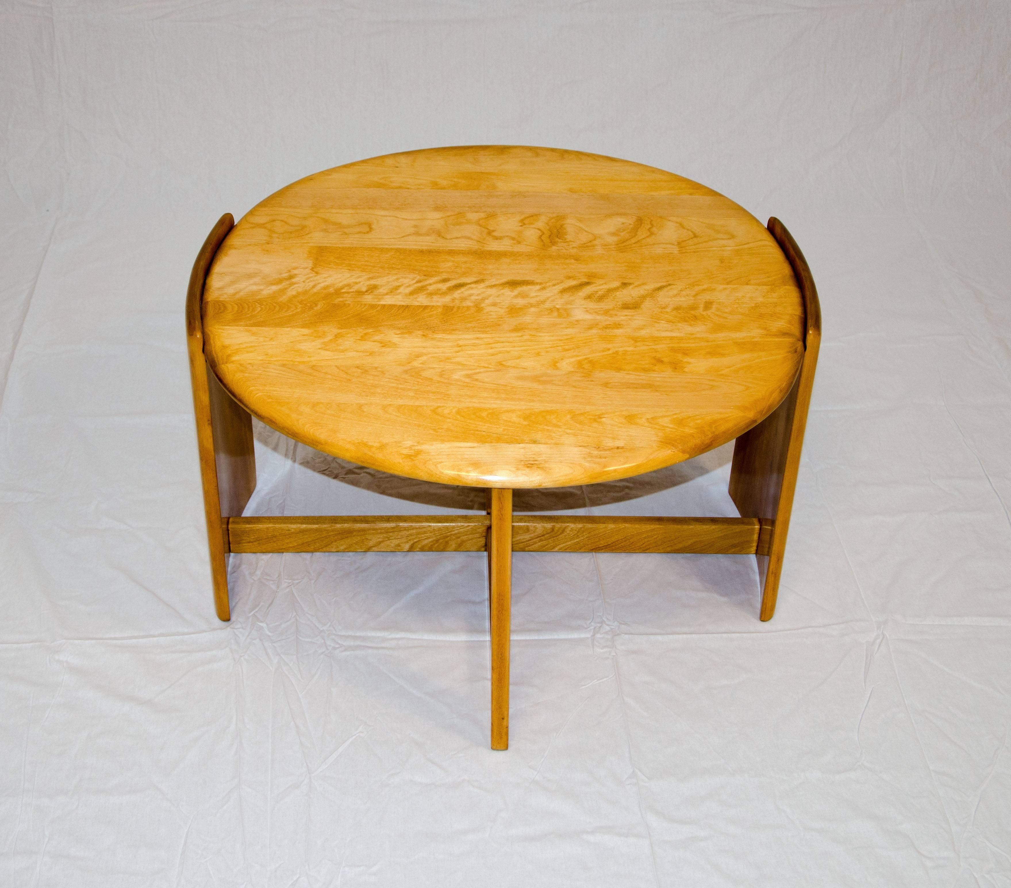 heywood wakefield round coffee table