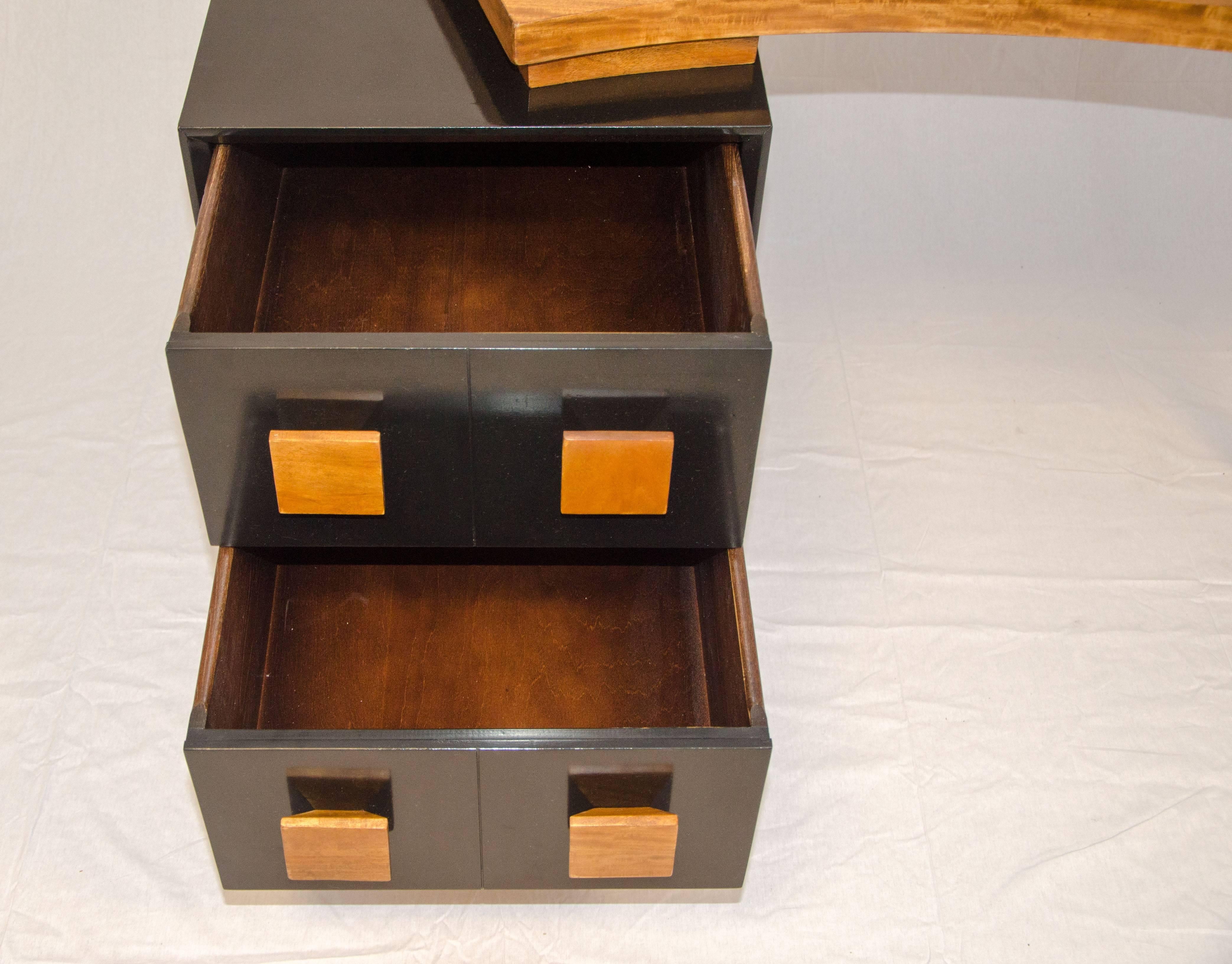 Mid-Century Modern Organic Kidney Shaped Midcentury Desk, Paul Laszlo Style