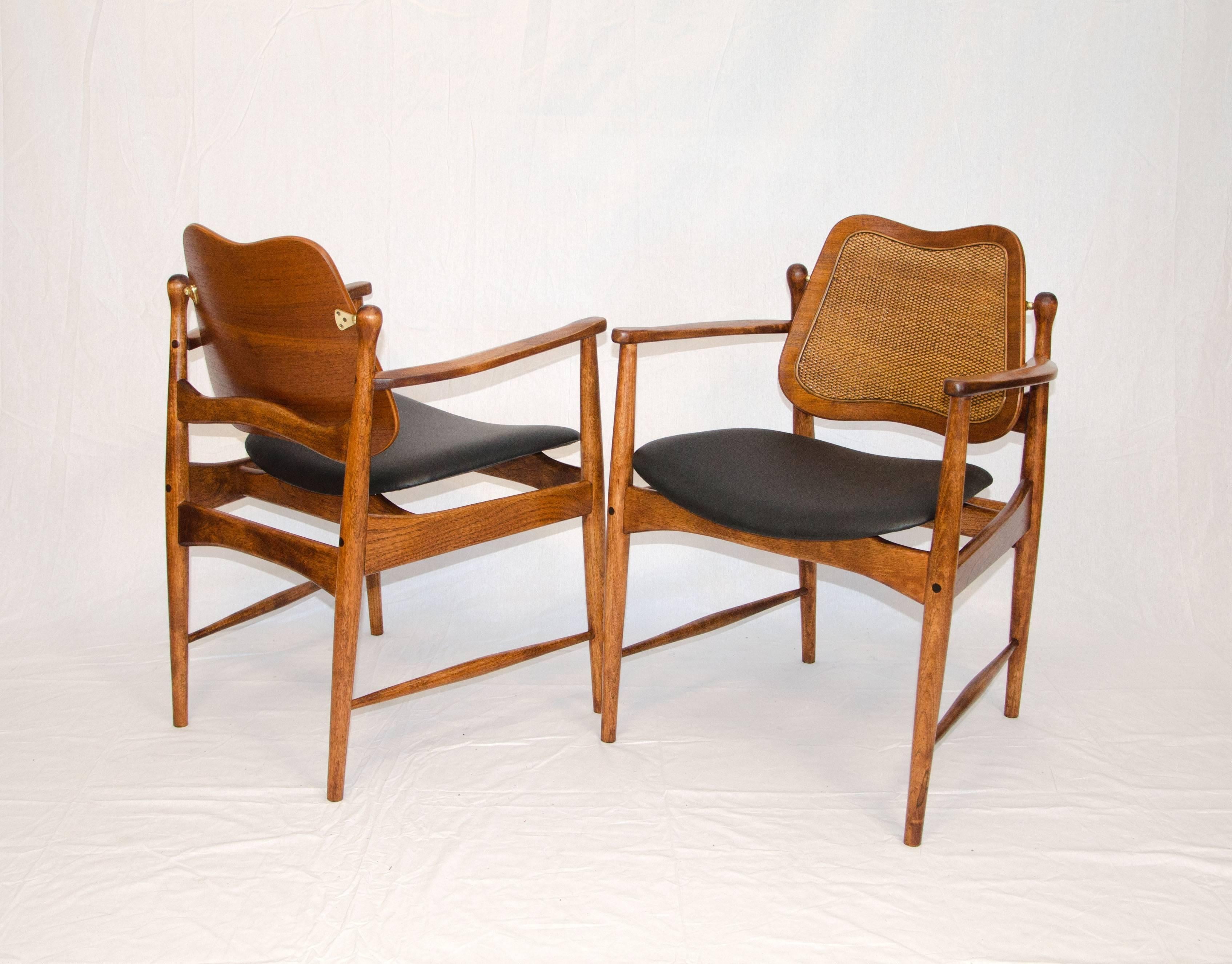 20th Century Rare Set of Ten Danish Modern Dining Chairs, Arne Vodder