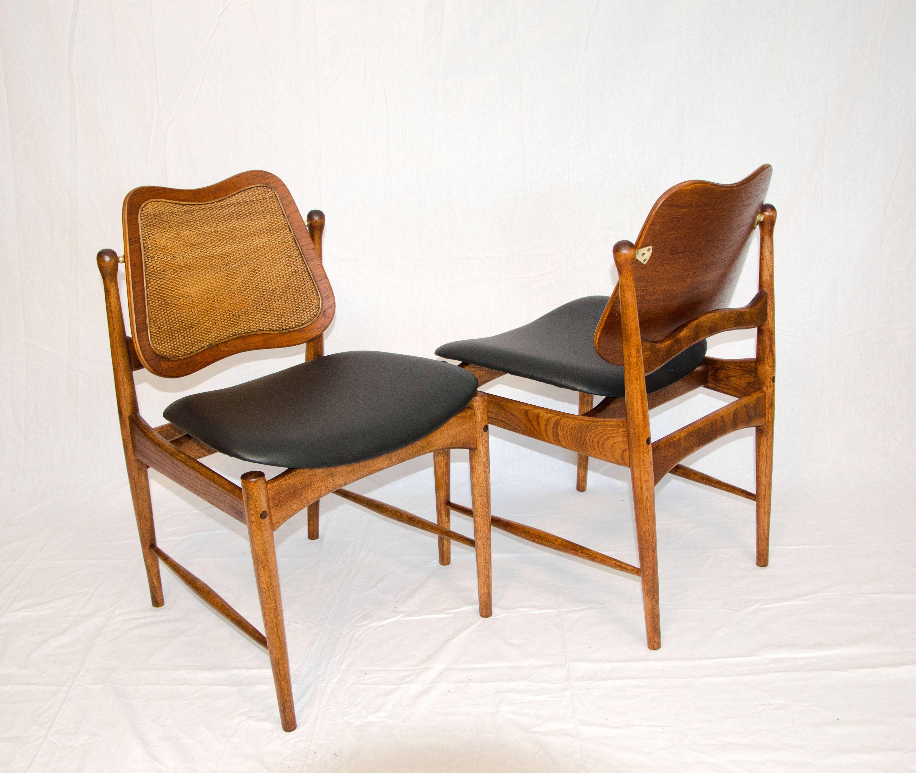 Rare Set of Ten Danish Modern Dining Chairs, Arne Vodder In Excellent Condition In Crockett, CA