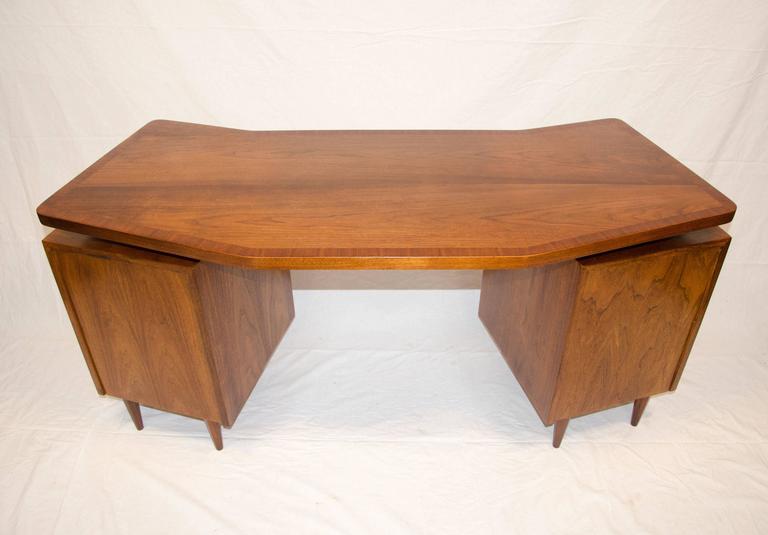 Mid century curved desk deals