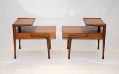 Pair of Step End Tables by John Keal for Brown Saltman