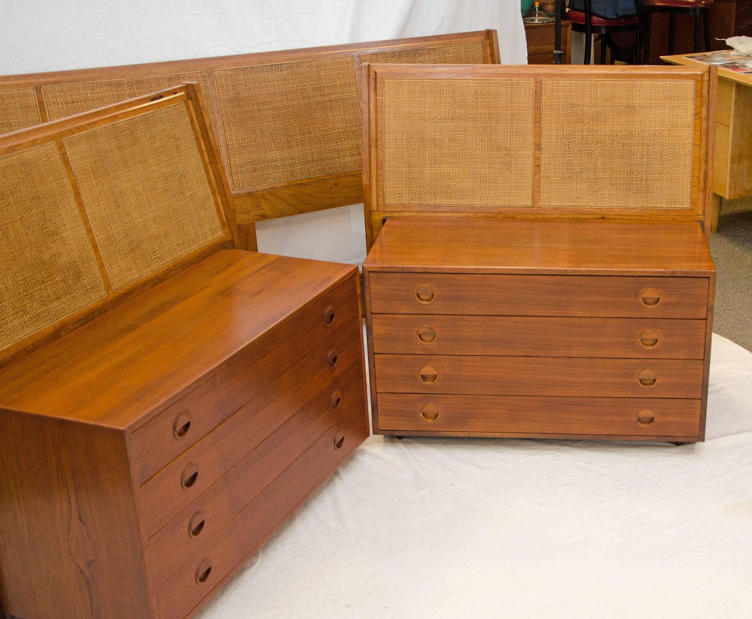 Danish King-Size Headboard with Matching Nightstands by ...