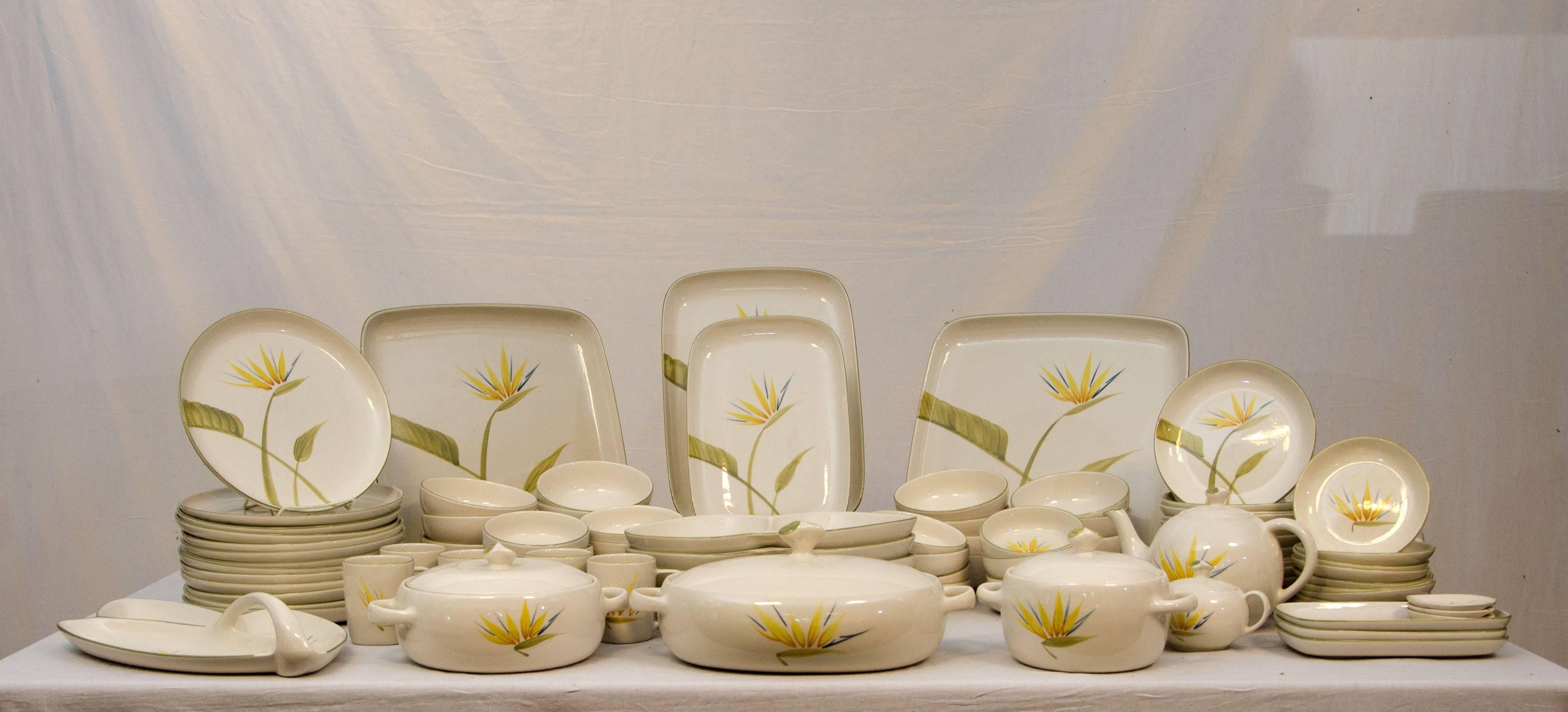 Huge set of California dinnerware by Winfield Pottery Co. Pattern name is 