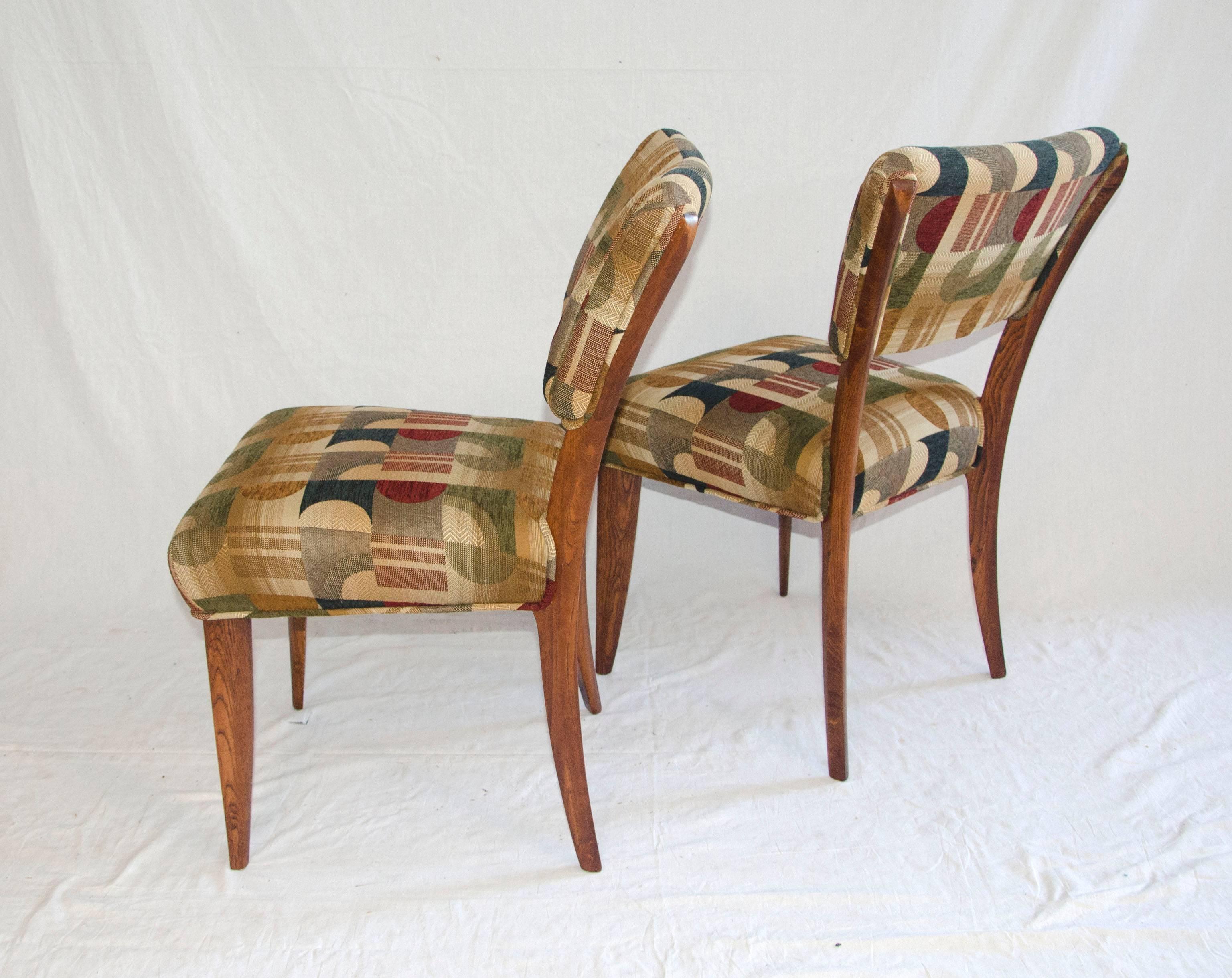 Upholstery Mid-Century Set of Eight Dining Chairs by Paul Laszlo for Brown Saltman