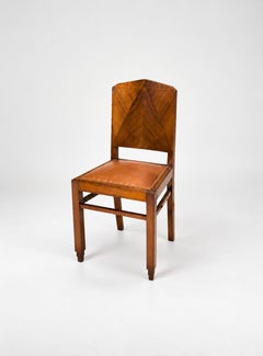 Art Deco Walnut Chair, 1939-1949, 20th Century