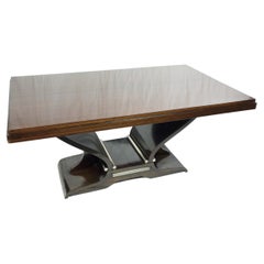 Table de salle à manger Art Déco de style Jules Leleu, années 1930 (20e siècle)