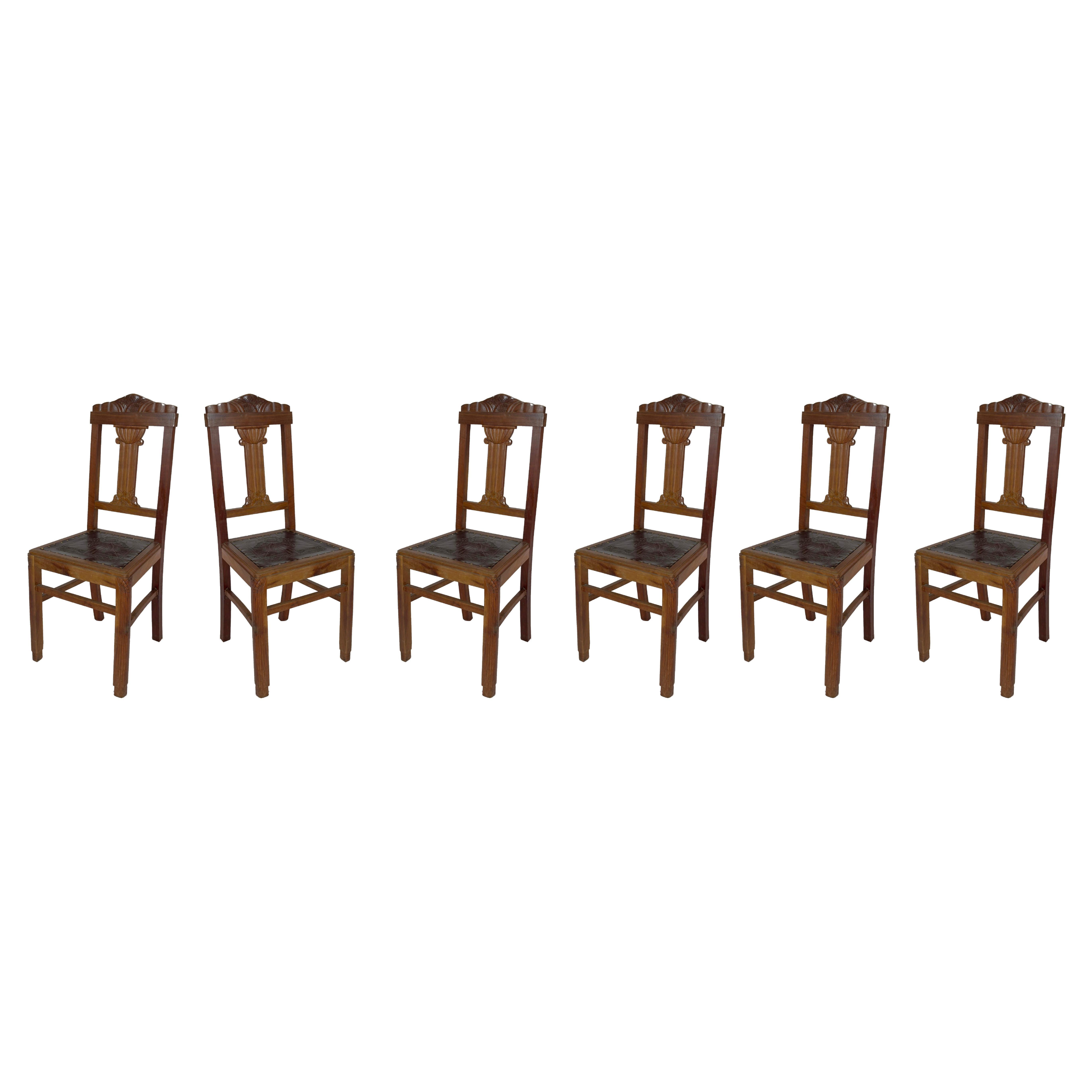 Set of 6 Chairs, 20th Century Art Deco