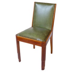 Chaise en cuir Art Deco, 20e siècle