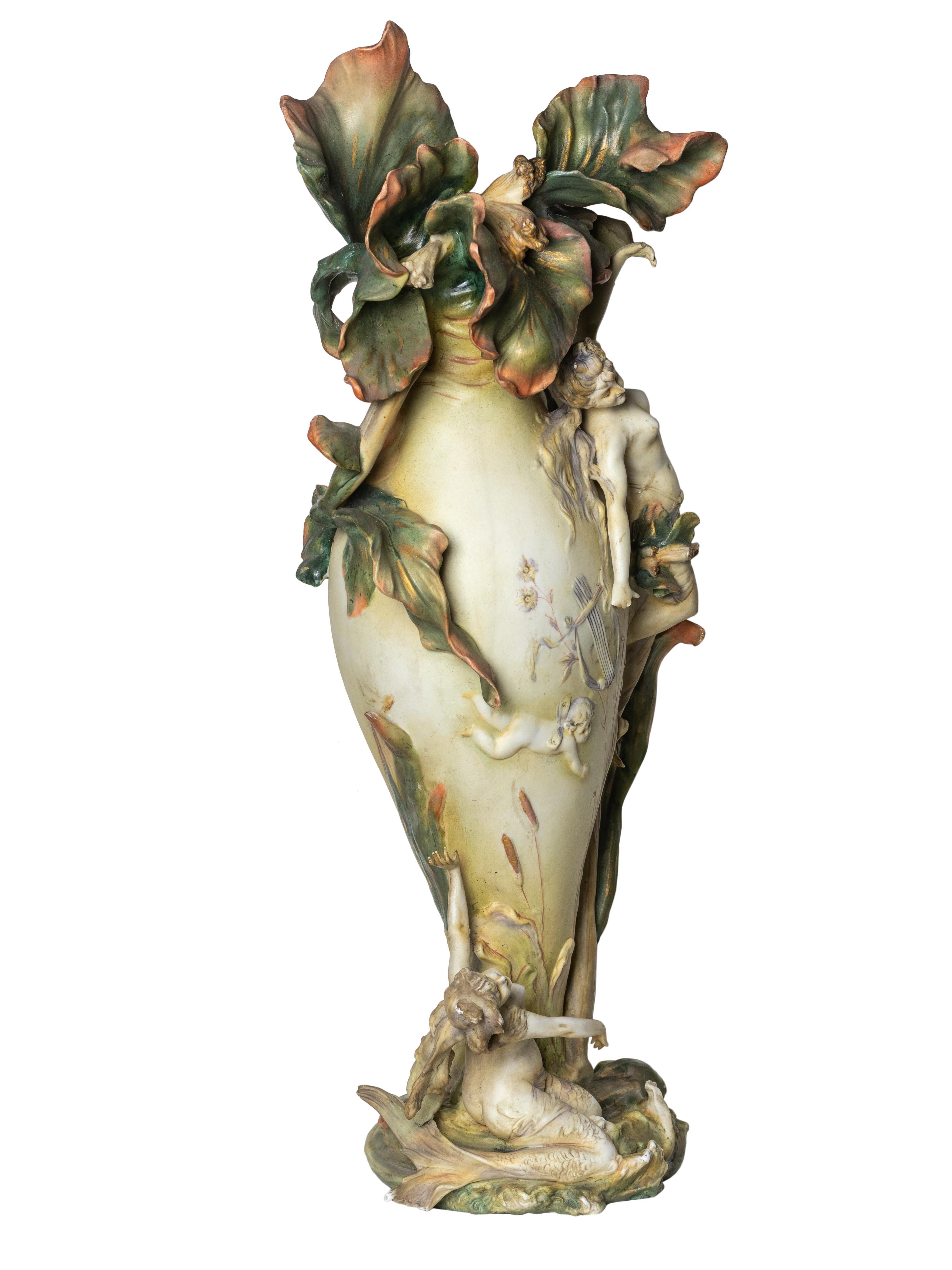 Jarrón Art Nouveau Alemán De Karl Ens Volkstedt, Finales Siglo XIX siglo XIX en venta