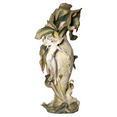 Art Nouveau Vase By Karl Ens Volkstedt, Jugendstil, Circa 1896