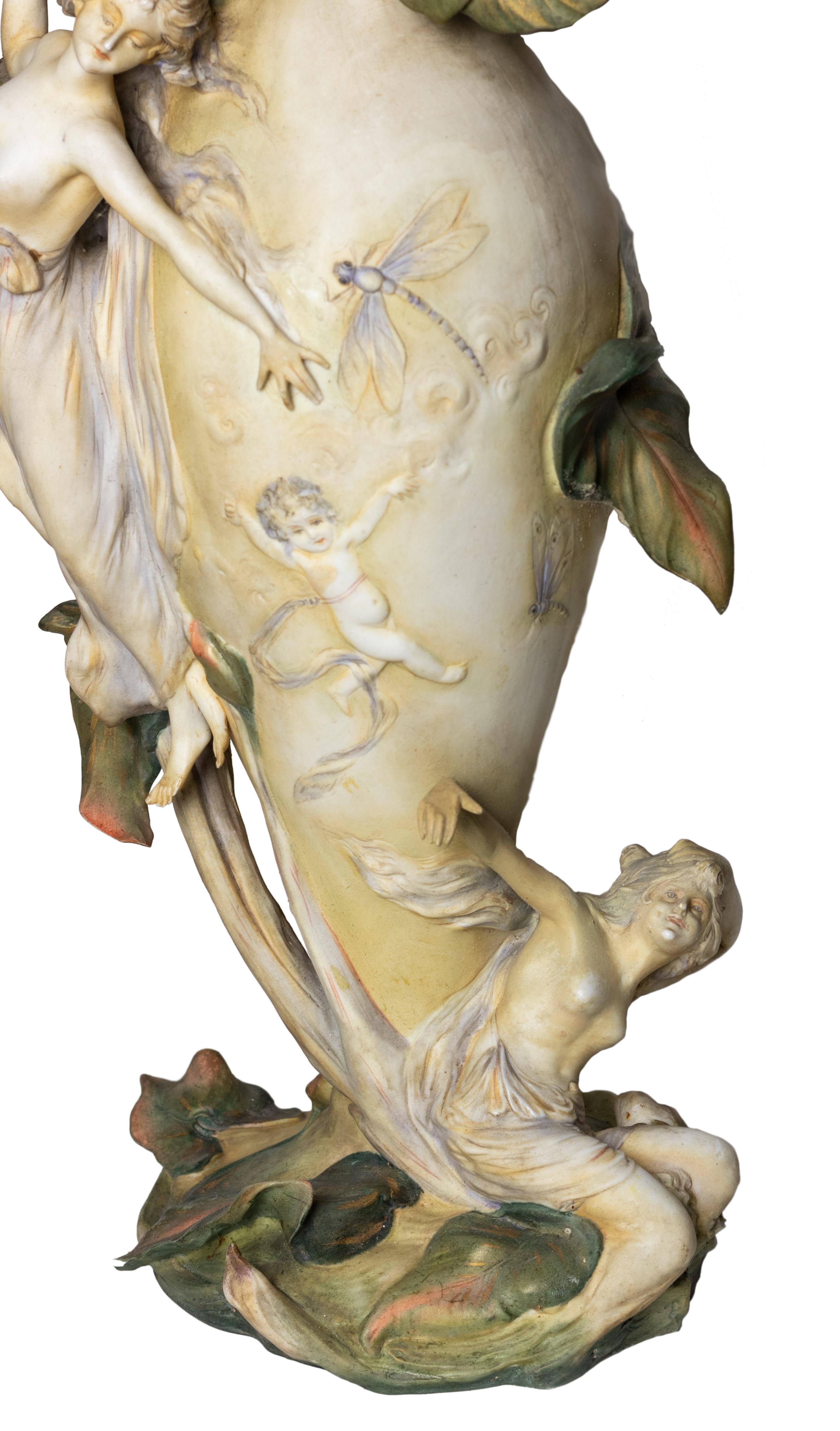 Art Nouveau Vase By Karl Ens Volkstedt, Jugendstil, Circa 1896 For Sale 2