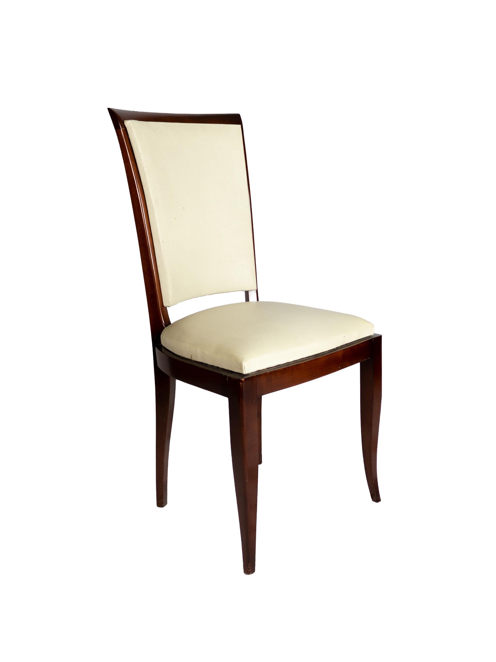 Sedia da pranzo francese Art Déco, 20° secolo in vendita 1