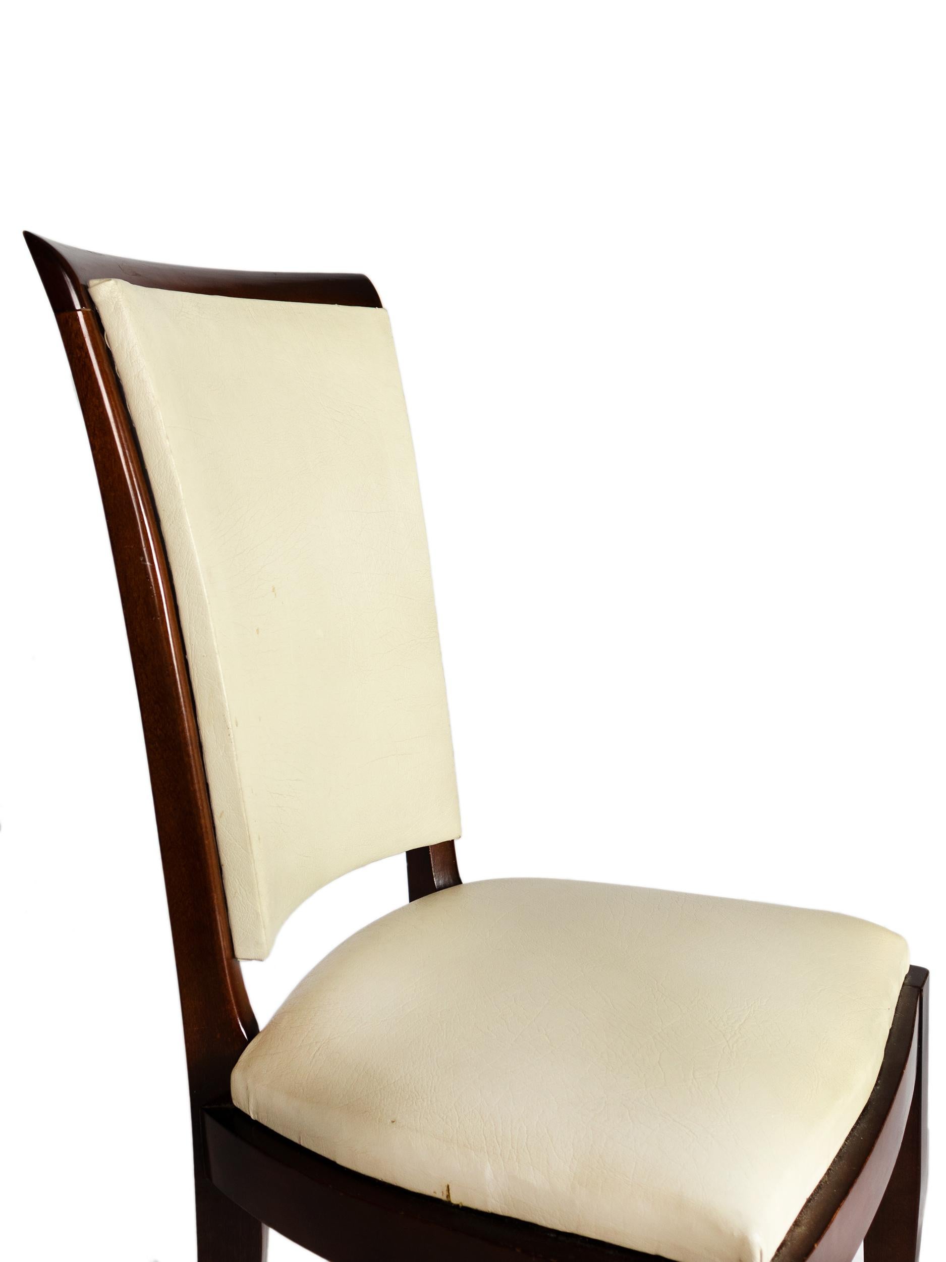 Sedia da pranzo francese Art Déco, 20° secolo in vendita 4