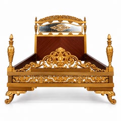 Set Of Modern Gilded Bronze Bedroom Louis XV, 20th Century