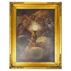 17th Century Italian Baroque Religious Painting Attributed to Giovanni Battista