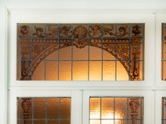 Art Nouveau Stained Glass Doors Set, France, 1900s