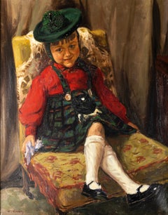 Retrato realista polaco de un niño del siglo XIX, atribuido a Wojciech Gerson