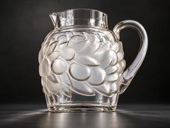 Jarra de cristal opalescente «Blidah» de René Lalique, Art Déco, Francia, hacia 1931