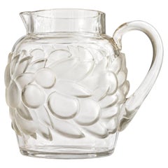 Jarra de cristal opalescente «Blidah» de René Lalique, Art Déco, Francia, hacia 1931