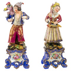 Pair Of Meissen Porcelain Couple Figures, Germany, 20th Century