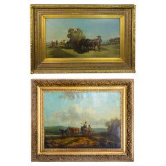 Set Of French Barbizon Paintings, After Rosa Bonheur And Charles Ceramano