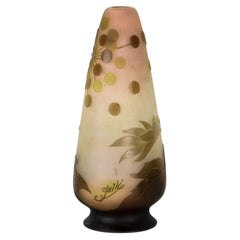 Gallé Glass Vase, France, Art Nouveau, 20th Century