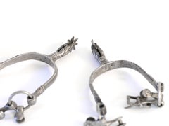 Pair of Hallmarked Silver Equestrian Spurs with Rich Decorative Detailing