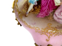 French Ormolu Mounted Pink Sevres Style Lidded Vase, 19th Century