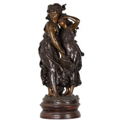 Sculpture figurative de protection en bronze d'Hippolyte François Moreau, XIXe siècle.