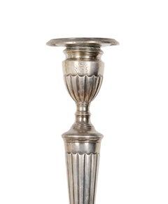 Pair of Neoclassical Silver Candlesticks, Late 18th Century