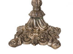 Pair of Baroque Silver Candlesticks, 19th Century
