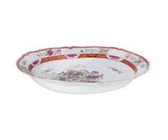 18th Century Chinese Export Famille Rose Porcelain Platter, Qianlong Period