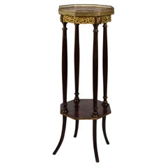 Napoleon III Guéridon Table with Marble Top and Wood Base, 19th Century