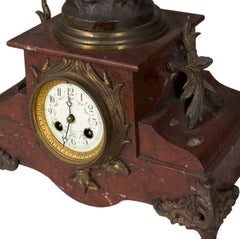 Horloge de cheminée française du XIXe siècle, époque Napoléon III, dans le style d'Auguste Moreau