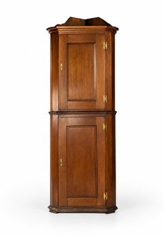 18th Century Baroque Corner Cupboard in Carved Portuguese Chestnut