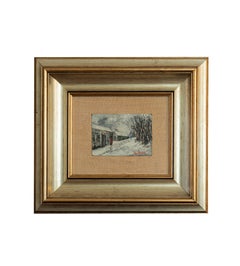 Set Of Six Paintings Of Paris, Post-Impressionism, 20th Century