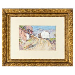 Agostinho de Mello Júnior, « Paysage champêtre moderniste », aquarelle, 1970