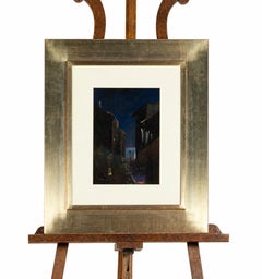 Pedro Olaio Filho Post-Impressionist Nocturne Pastel Painting, 1963