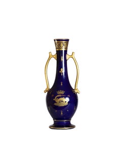 Limoges Blue Porcelain Vase, Salamander of Chambord, 1853